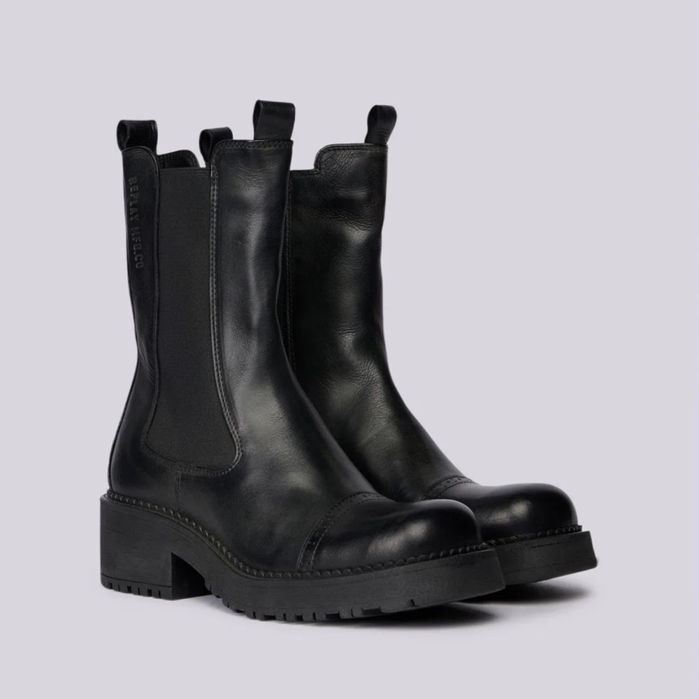 Replay Black Leather Combat Boots super comfortable. I paid for import fees.